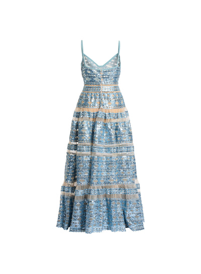 Abito lungo in tulle ricamato  Elie saab